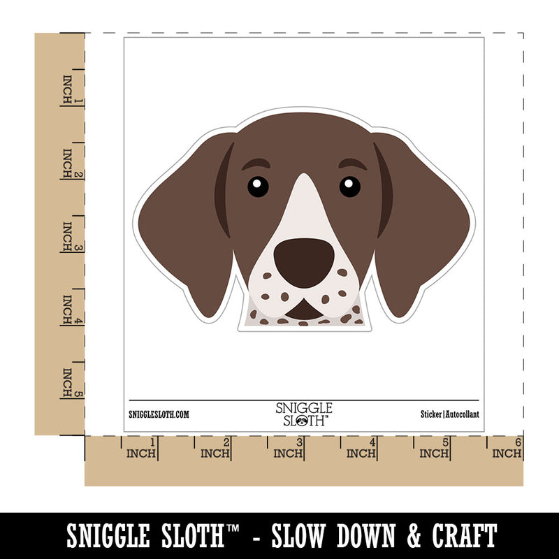 Peeking German Shorthaired Pointer Dog Waterproof Vinyl Phone Tablet Laptop Water Bottle Car Window Bumper Decal Sticker Set - 5 Pack