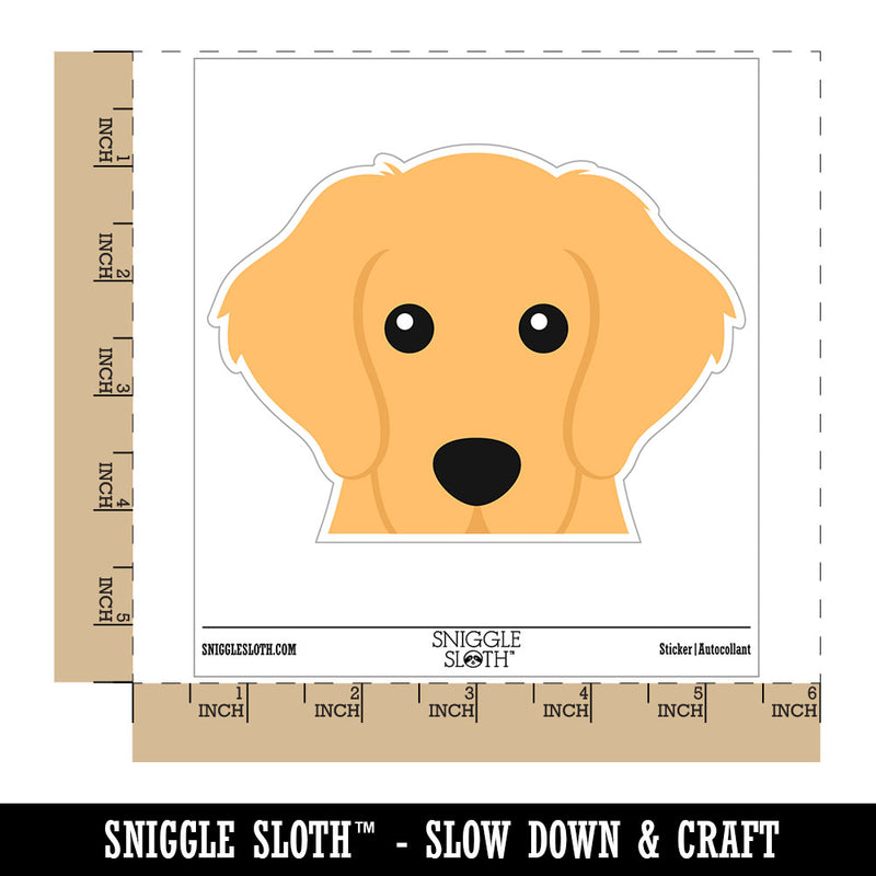 Peeking Golden Retriever Dog Waterproof Vinyl Phone Tablet Laptop Water Bottle Car Window Bumper Decal Sticker Set - 5 Pack