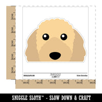 Peeking Goldendoodle Dog Waterproof Vinyl Phone Tablet Laptop Water Bottle Car Window Bumper Decal Sticker Set - 5 Pack