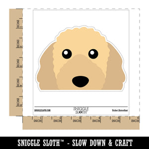 Peeking Goldendoodle Dog Waterproof Vinyl Phone Tablet Laptop Water Bottle Car Window Bumper Decal Sticker Set - 5 Pack
