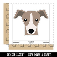 Peeking Greyhound Dog Waterproof Vinyl Phone Tablet Laptop Water Bottle Car Window Bumper Decal Sticker Set - 5 Pack