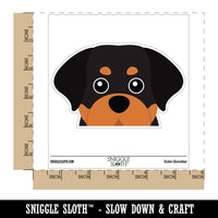 Peeking Rottweiler Dog Waterproof Vinyl Phone Tablet Laptop Water Bottle Car Window Bumper Decal Sticker Set - 5 Pack