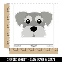 Peeking Schnauzer Dog Waterproof Vinyl Phone Tablet Laptop Water Bottle Car Window Bumper Decal Sticker Set - 5 Pack