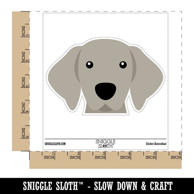 Peeking Weimaraner Dog Waterproof Vinyl Phone Tablet Laptop Water Bottle Car Window Bumper Decal Sticker Set - 5 Pack