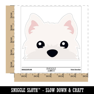Peeking Westie West Highland Terrier Dog Waterproof Vinyl Phone Tablet Laptop Water Bottle Car Window Bumper Decal Sticker Set - 5 Pack