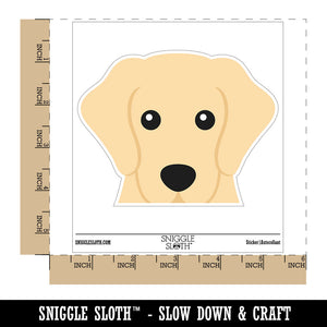Peeking Yellow Labrador Retiever Dog Waterproof Vinyl Phone Tablet Laptop Water Bottle Car Window Bumper Decal Sticker Set - 5 Pack
