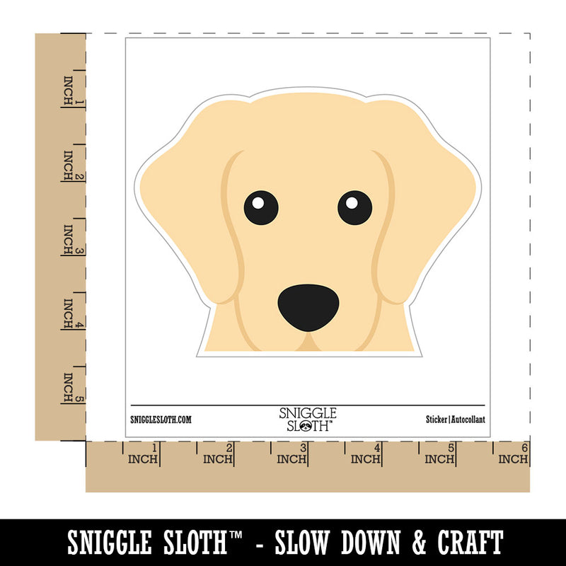 Peeking Yellow Labrador Retiever Dog Waterproof Vinyl Phone Tablet Laptop Water Bottle Car Window Bumper Decal Sticker Set - 5 Pack