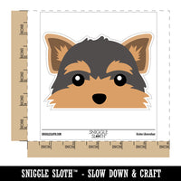 Peeking Yorkshire Terrier Yorkie Dog Waterproof Vinyl Phone Tablet Laptop Water Bottle Car Window Bumper Decal Sticker Set - 5 Pack