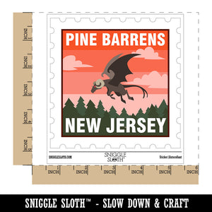 Pine Barrens New Jersey Devil Cryptid Monster Destination Waterproof Vinyl Phone Tablet Laptop Water Bottle Car Window Bumper Decal Sticker Set - 5 Pack