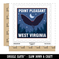 Point Pleasant West Virginia Mothman Cryptid Destination Waterproof Vinyl Phone Tablet Laptop Water Bottle Car Window Bumper Decal Sticker Set - 5 Pack