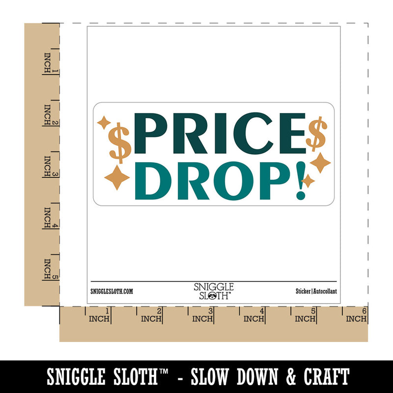 Price Drop Market Store Sign Waterproof Vinyl Phone Tablet Laptop Water Bottle Car Window Bumper Decal Sticker Set - 5 Pack