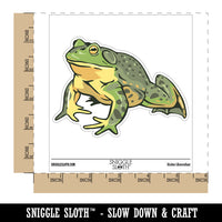Realistic American Bullfrog Amphibian Frog Waterproof Vinyl Phone Tablet Laptop Water Bottle Car Window Bumper Decal Sticker Set - 5 Pack