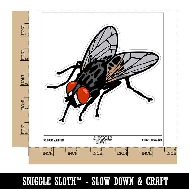 Realistic Housefly Fly Bug Insect Pest Waterproof Vinyl Phone Tablet Laptop Water Bottle Car Window Bumper Decal Sticker Set - 5 Pack