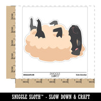 Relaxed Sleeping Lamb Sheep Waterproof Vinyl Phone Tablet Laptop Water Bottle Car Window Bumper Decal Sticker Set - 5 Pack