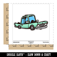 Retro Car Old Fashioned Cartoon Vintage Waterproof Vinyl Phone Tablet Laptop Water Bottle Car Window Bumper Decal Sticker Set - 5 Pack