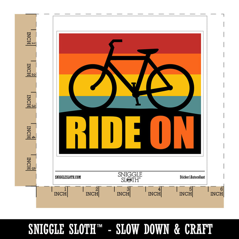 Ride on Bike Riding Cycle Waterproof Vinyl Phone Tablet Laptop Water Bottle Car Window Bumper Decal Sticker Set - 5 Pack