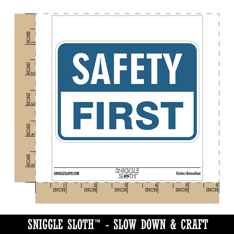 Safety First Professional Job Sign Waterproof Vinyl Phone Tablet Laptop Water Bottle Car Window Bumper Decal Sticker Set - 5 Pack