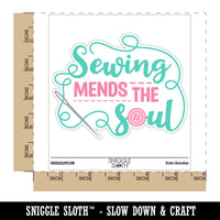 Sewing Mends the Soul Waterproof Vinyl Phone Tablet Laptop Water Bottle Car Window Bumper Decal Sticker Set - 5 Pack