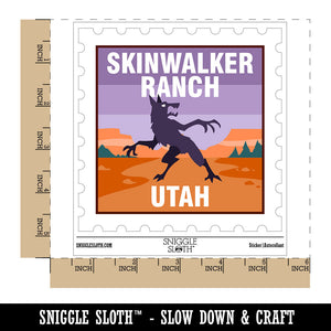 Skinwalker Ranch Utah Cryptid Destination Monster Waterproof Vinyl Phone Tablet Laptop Water Bottle Car Window Bumper Decal Sticker Set - 5 Pack