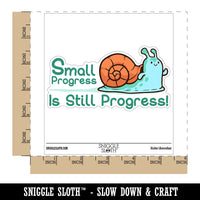 Small Progress is Still Progress Motivational Snail Waterproof Vinyl Phone Tablet Laptop Water Bottle Car Window Bumper Decal Sticker Set - 5 Pack