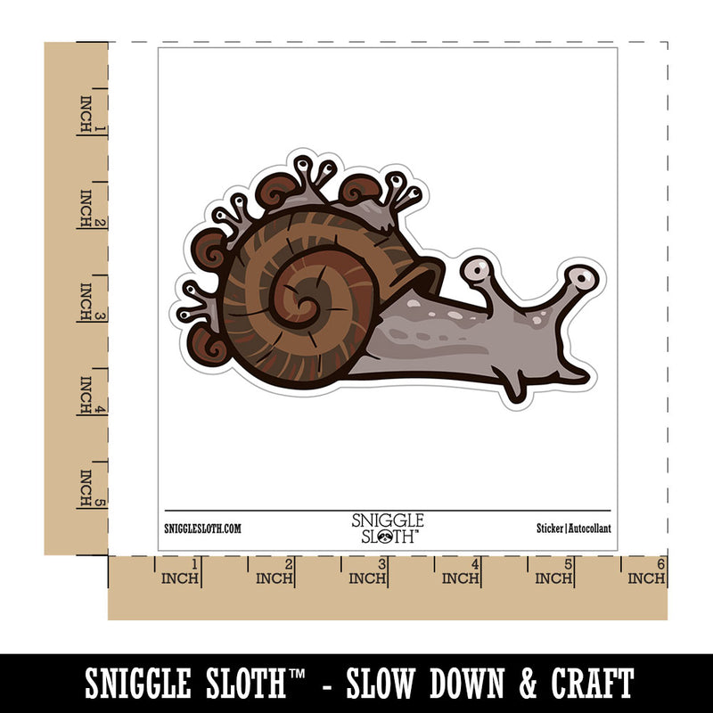 Snail with Babies on Shell Mother Father Parenthood Waterproof Vinyl Phone Tablet Laptop Water Bottle Car Window Bumper Decal Sticker Set - 5 Pack