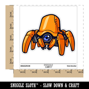 Spider Crab Robot Drone Sci Fi Waterproof Vinyl Phone Tablet Laptop Water Bottle Car Window Bumper Decal Sticker Set - 5 Pack