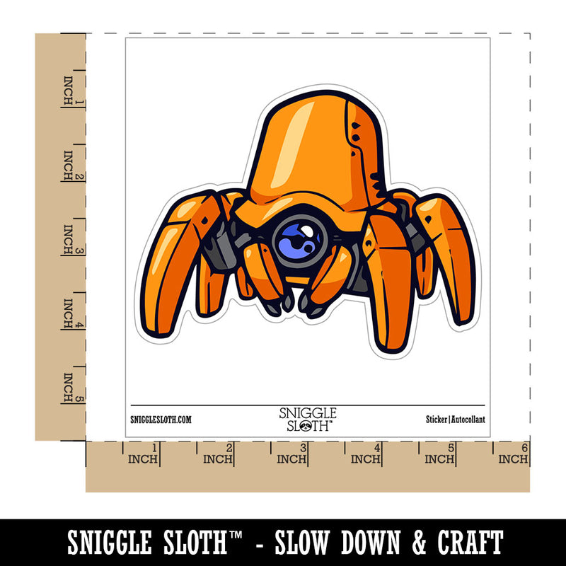 Spider Crab Robot Drone Sci Fi Waterproof Vinyl Phone Tablet Laptop Water Bottle Car Window Bumper Decal Sticker Set - 5 Pack