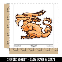 Stoic Dragon Kobold Creature Sitting Waterproof Vinyl Phone Tablet Laptop Water Bottle Car Window Bumper Decal Sticker Set - 5 Pack
