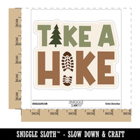 Take a Hike Tree Footprint Waterproof Vinyl Phone Tablet Laptop Water Bottle Car Window Bumper Decal Sticker Set - 5 Pack