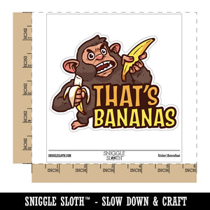 That's Bananas Shocked Surprised Monkey Ape Waterproof Vinyl Phone Tablet Laptop Water Bottle Car Window Bumper Decal Sticker Set - 5 Pack