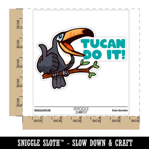 Tucan Do It Encouraging Bird Waterproof Vinyl Phone Tablet Laptop Water Bottle Car Window Bumper Decal Sticker Set - 5 Pack