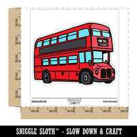Two Storey Double_Decker Bus Public Transportation Waterproof Vinyl Phone Tablet Laptop Water Bottle Car Window Bumper Decal Sticker Set - 5 Pack