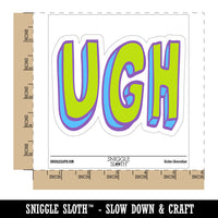 Ugh Disgust Waterproof Vinyl Phone Tablet Laptop Water Bottle Car Window Bumper Decal Sticker Set - 5 Pack