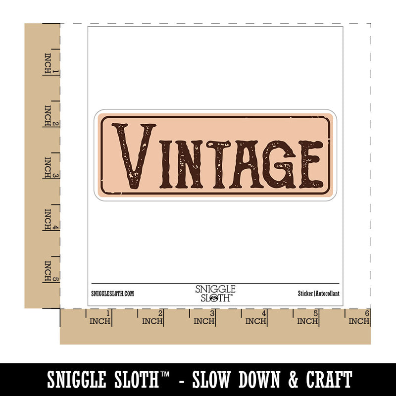 Vintage Old Fashioned Label Waterproof Vinyl Phone Tablet Laptop Water Bottle Car Window Bumper Decal Sticker Set - 5 Pack