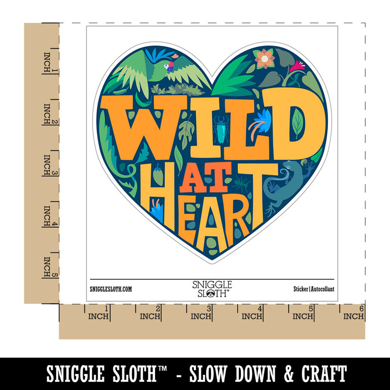 Wild At Heart Tropical Hiking Camper Nature Waterproof Vinyl Phone Tablet Laptop Water Bottle Car Window Bumper Decal Sticker Set - 5 Pack