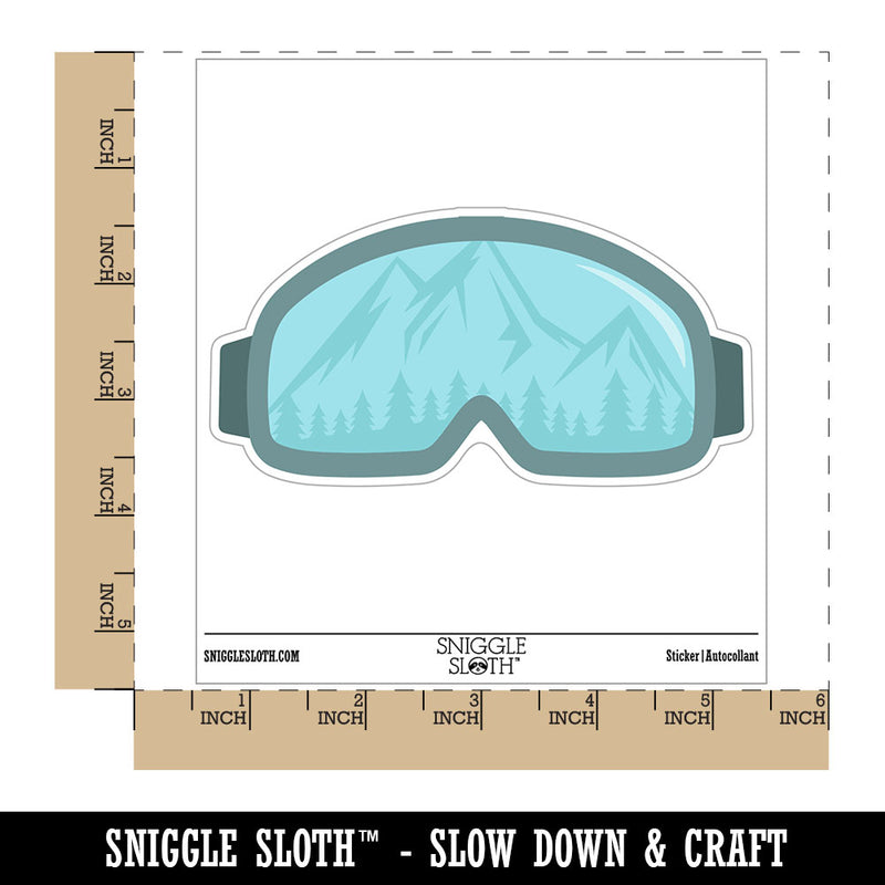Winter Ski Goggles Waterproof Vinyl Phone Tablet Laptop Water Bottle Car Window Bumper Decal Sticker Set - 5 Pack