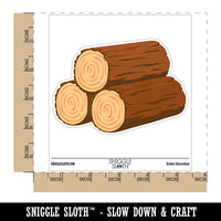 Wood Logs Lumber Pile Trees Waterproof Vinyl Phone Tablet Laptop Water Bottle Car Window Bumper Decal Sticker Set - 5 Pack