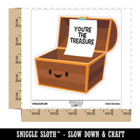 You're the Treasure Chest Funny Compliment Waterproof Vinyl Phone Tablet Laptop Water Bottle Car Window Bumper Decal Sticker Set - 5 Pack