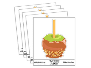 Water Bottle Sticker Set Caramel Apple Dessert Candy Food Peanuts Cute Waterproof Vinyl Stickers Pack Decal, Skateboard, Laptop, Car, Window, Bumper - 5 Pack