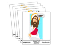 Water Bottle Sticker Set Disappointed Jesus Really Questioning Funny Cute Waterproof Vinyl Stickers Pack Decal, Skateboard, Laptop, Car, Window, Bumper - 5 Pack