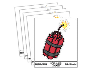 Water Bottle Sticker Set Dynamite TNT Sticks Explosives Bundle Fuse Cute Waterproof Vinyl Stickers Pack Decal, Skateboard, Laptop, Car, Window, Bumper - 5 Pack