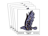 Water Bottle Sticker Set Norse Viking Rune Raven Crow Flying Bird Cute Waterproof Vinyl Stickers Pack Decal, Skateboard, Laptop, Car, Window, Bumper - 5 Pack