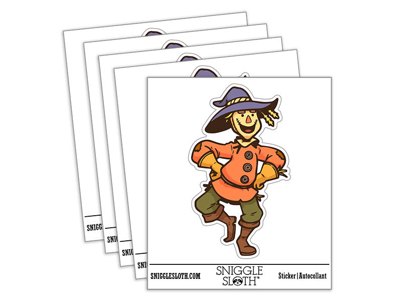 Water Bottle Sticker Set Silly Dancing Scarecrow Man Cute Waterproof Vinyl Stickers Pack Decal, Skateboard, Laptop, Car, Window, Bumper - 5 Pack