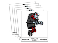 Water Bottle Sticker Set Spooky Floating Vampire Cartoon Man Cute Waterproof Vinyl Stickers Pack Decal, Skateboard, Laptop, Car, Window, Bumper - 5 Pack