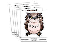 Water Bottle Sticker Set Suspicious Doubtful Owl Side Eye Bird Cute Waterproof Vinyl Stickers Pack Decal, Skateboard, Laptop, Car, Window, Bumper - 5 Pack