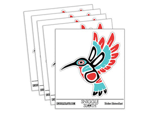 Water Bottle Sticker Set Native American Tribal Hummingbird Totem Cute Waterproof Vinyl Stickers Pack Decal, Skateboard, Laptop, Car, Window, Bumper - 5 Pack