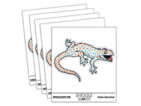 Angry Tokay Gecko Realistic Lizard Waterproof Vinyl Phone Tablet Laptop Water Bottle Car Window Bumper Decal Sticker Set - 5 Pack