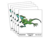 Basilisk Running Lizard with Fins Waterproof Vinyl Phone Tablet Laptop Water Bottle Car Window Bumper Decal Sticker Set - 5 Pack