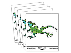 Basilisk Running Lizard with Fins Waterproof Vinyl Phone Tablet Laptop Water Bottle Car Window Bumper Decal Sticker Set - 5 Pack