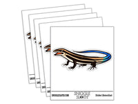 Blue Tailed Skink Lizard Five Lined Waterproof Vinyl Phone Tablet Laptop Water Bottle Car Window Bumper Decal Sticker Set - 5 Pack
